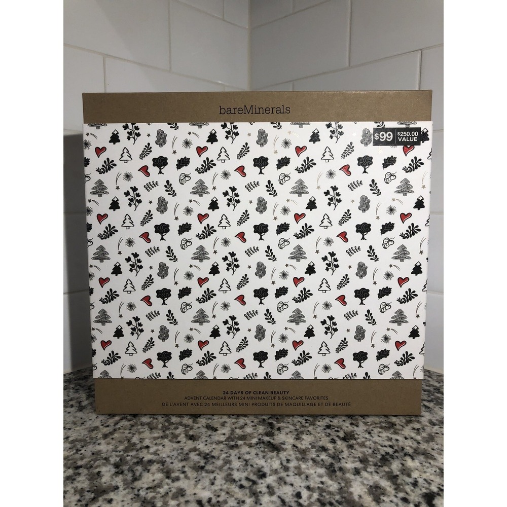 Bare Minerals 24 Days Of Clean Beauty Advent Calendar NEW SEALED BOX $250 Value
